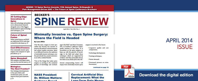 April 2014 Spine- Current Issue